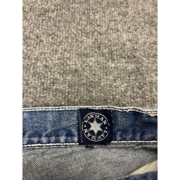 Lawmans Jeans Womens W28xL29 Denim Straight Leg High Rise Distressed Raw Hem - Picture 2 of 8